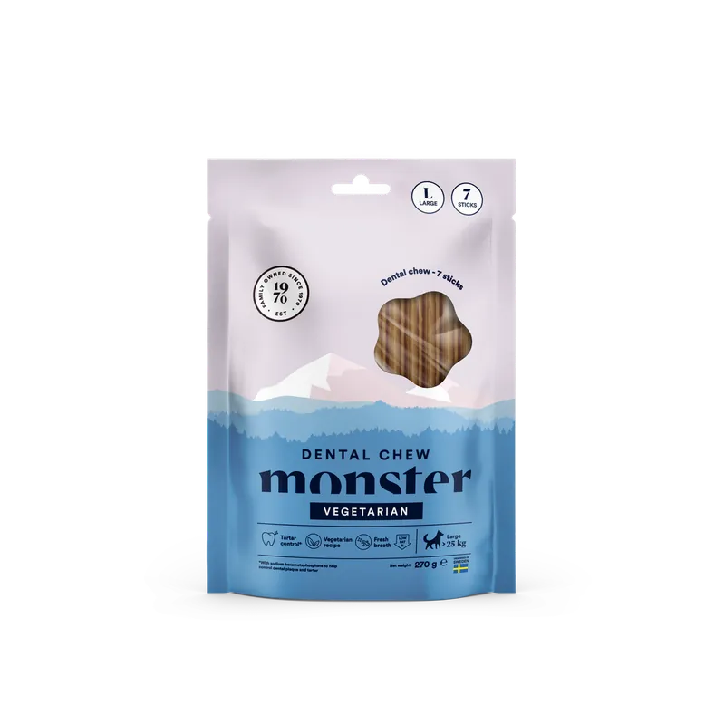Passa på | Monster Dog Dental Chew Vegetarian Large (7-pack)