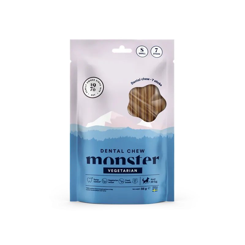 Kan beställas - Monster Dog Dental Chew Vegetarian Small (7-pack)