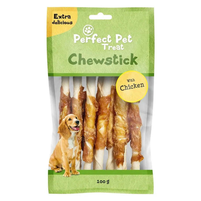 Toppkvalitet | Perfect Pet Chicken Wrapped Tuggben 13 cm (100 g)