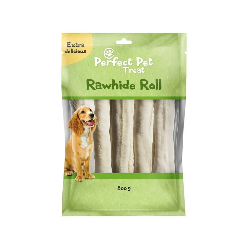 Kan beställas - Perfect Pet Rawhide Tuggrulle 22 cm 10-pack