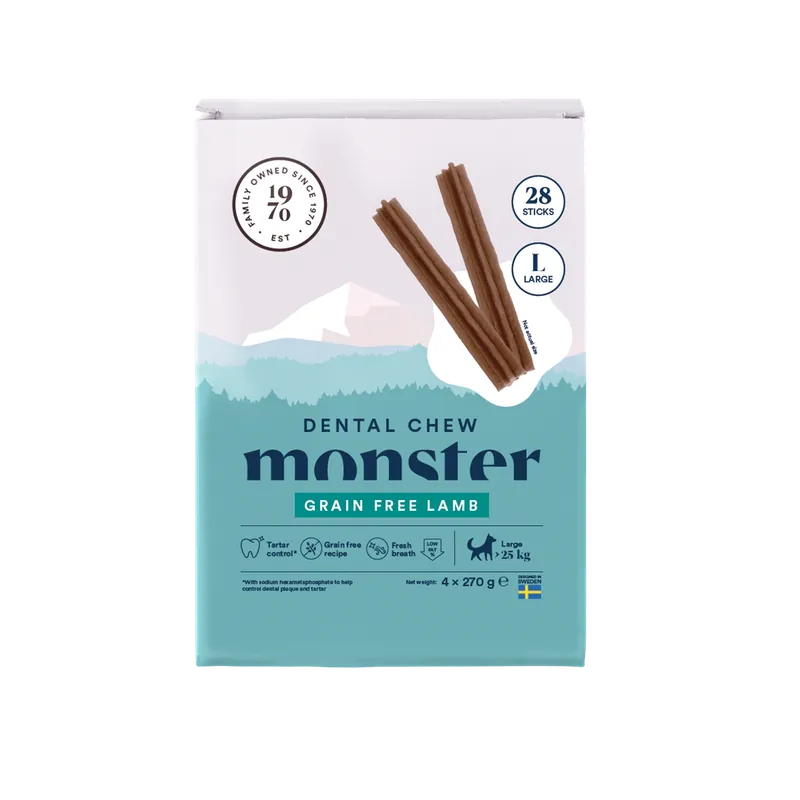 Riktigt fynd | Monster Dog Dental Chew Lamb Large (28-pack)