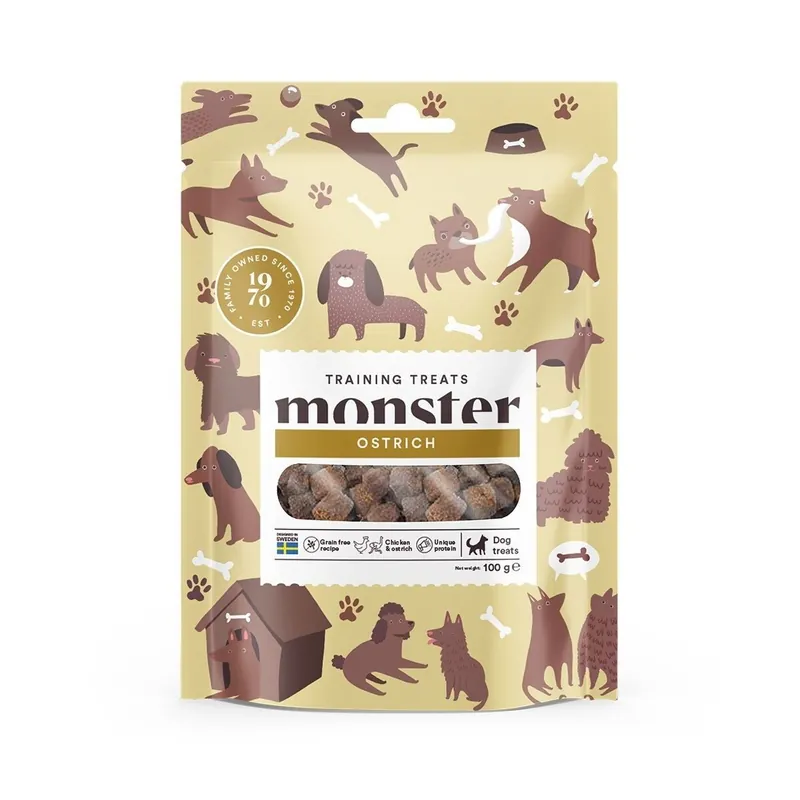Monster Dog Training Treats Ostrich 100 g - Reapris