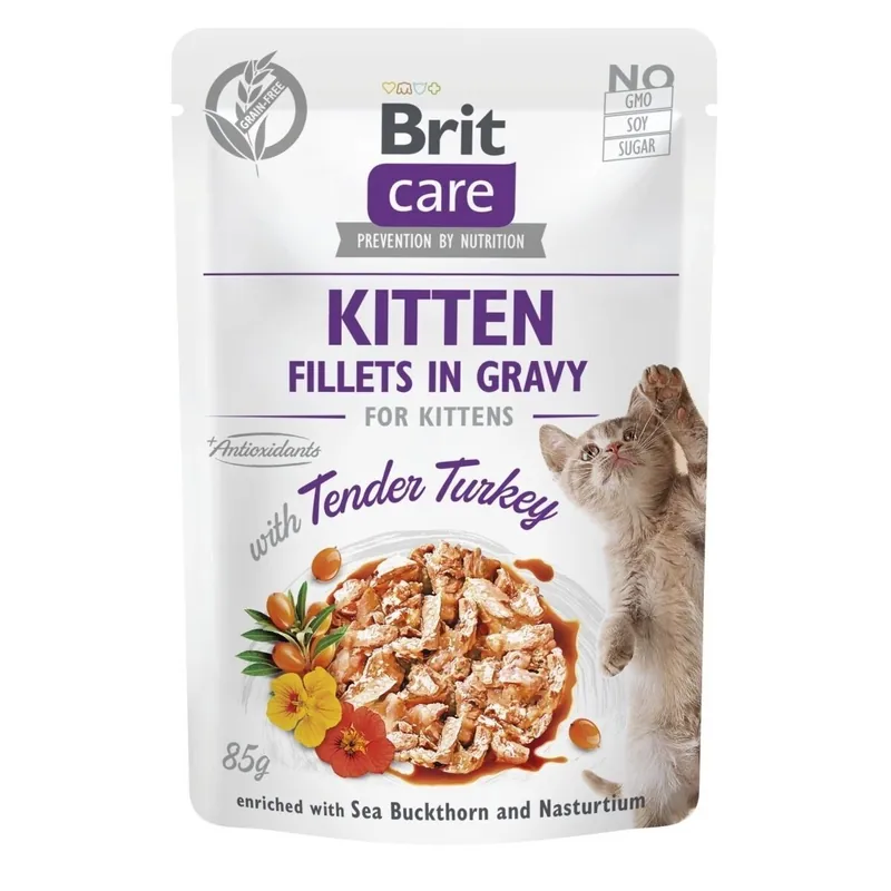 Ny produkt | Brit Care Cat Kitten kalkon i sås 85 g