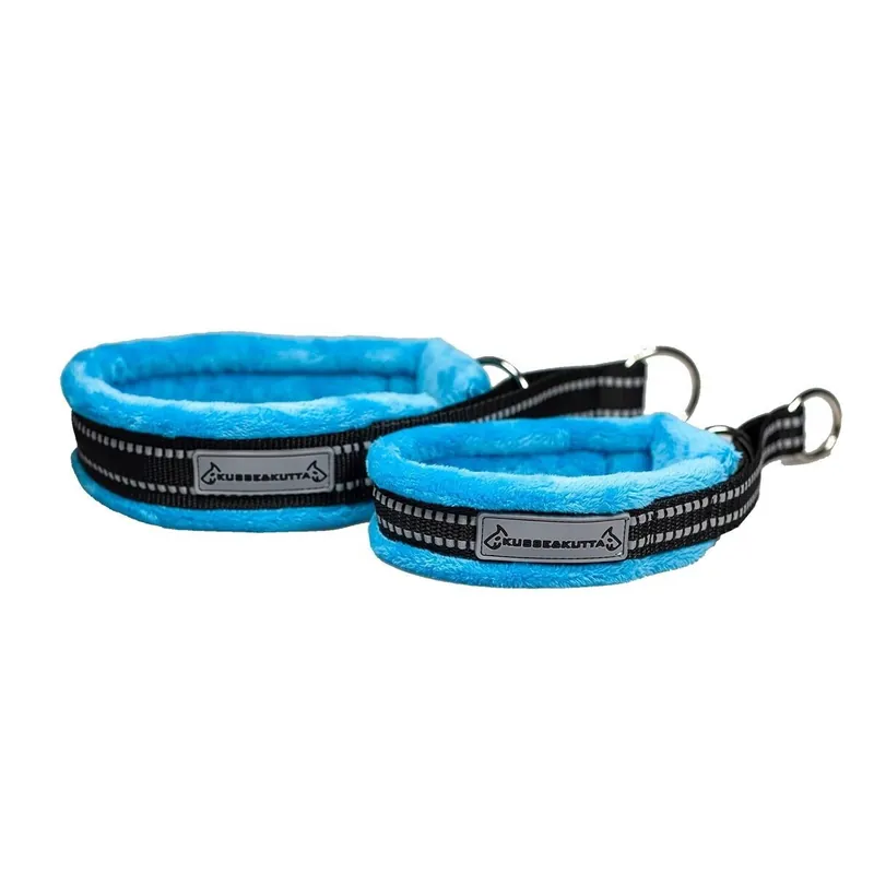 Kusse & Kutta Fluffigt Hundhalsband i Bred Modell Turkos (9) - Prissänkt
