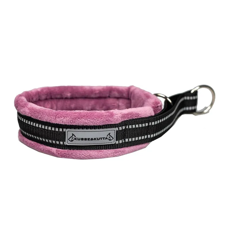Kusse & Kutta Hundhalsband i Bred Modell Fluffigt Rosa (8) | Nytt lägre pris