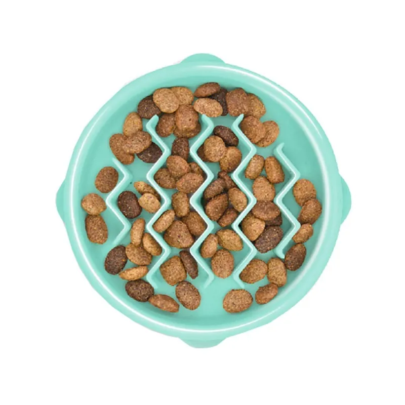 Outward Hound Slow Feeder Hundmatskål Wave Ljusblå 15 cm - Precis tillagt