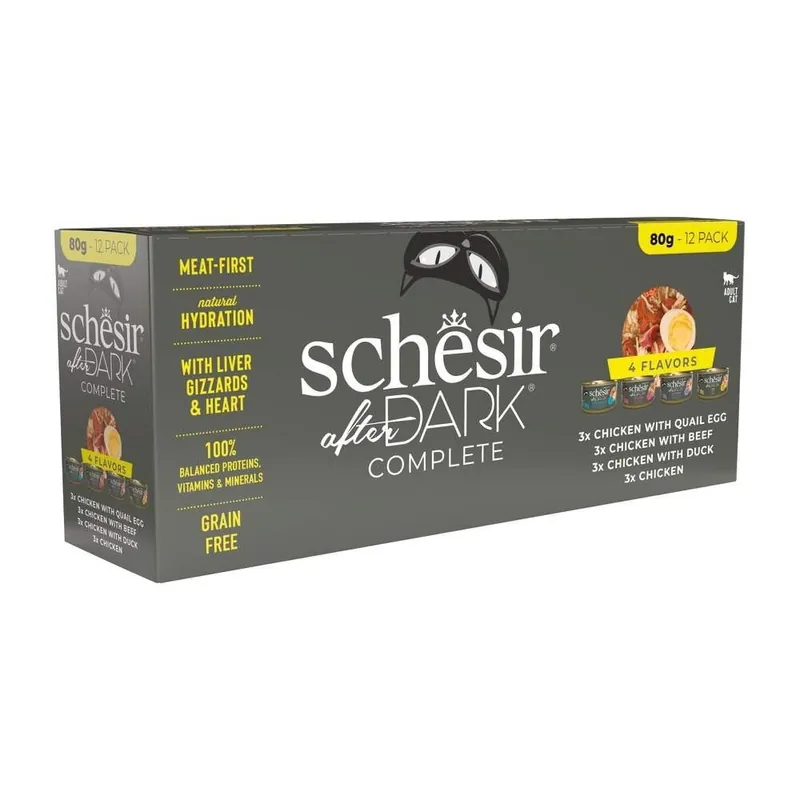 Nedsatt pris | Schesir After Dark Variety Pack 12 x 80 g