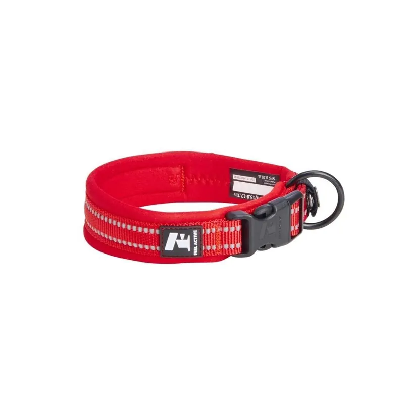 Feel Active Padded Hundhalsband Röd (2,5 x 45-55cm) | Ny lansering
