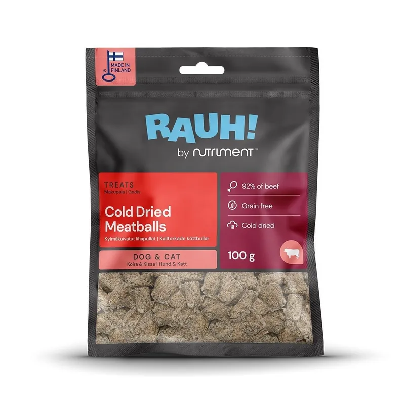 Väl omtyckt | RAUH! Frystorkade Köttbullar 100 g