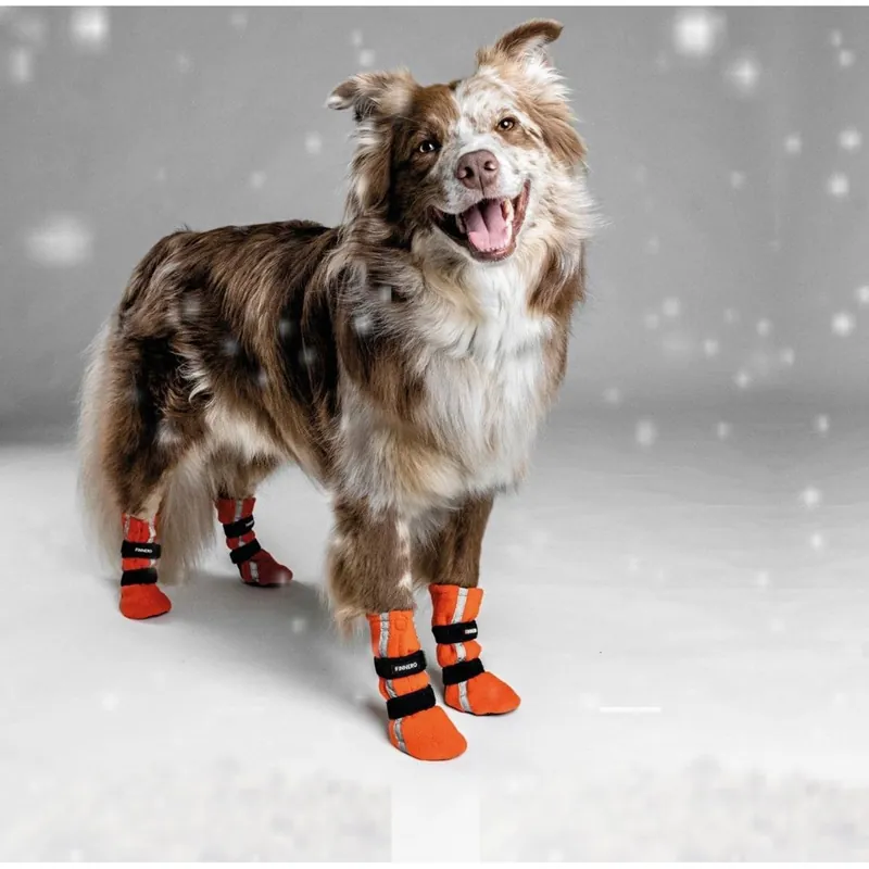 Tillverkarpris - FinNero Halla Fleeceboots med Reflex Orange (XXS)