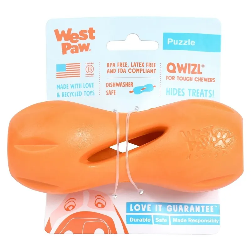 West Paw Qwizl Orange 1-pack (14 cm) - Mycket populär