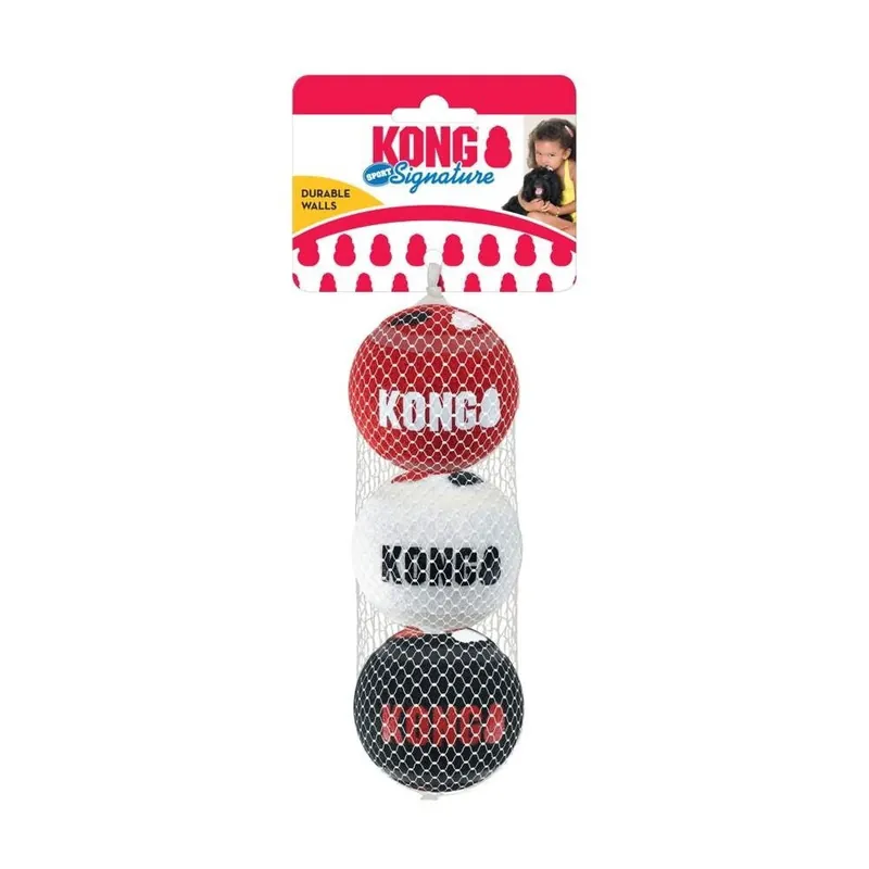 Snabb leverans | KONG Signature Sport Hundbollar M 6 cm 3-pack