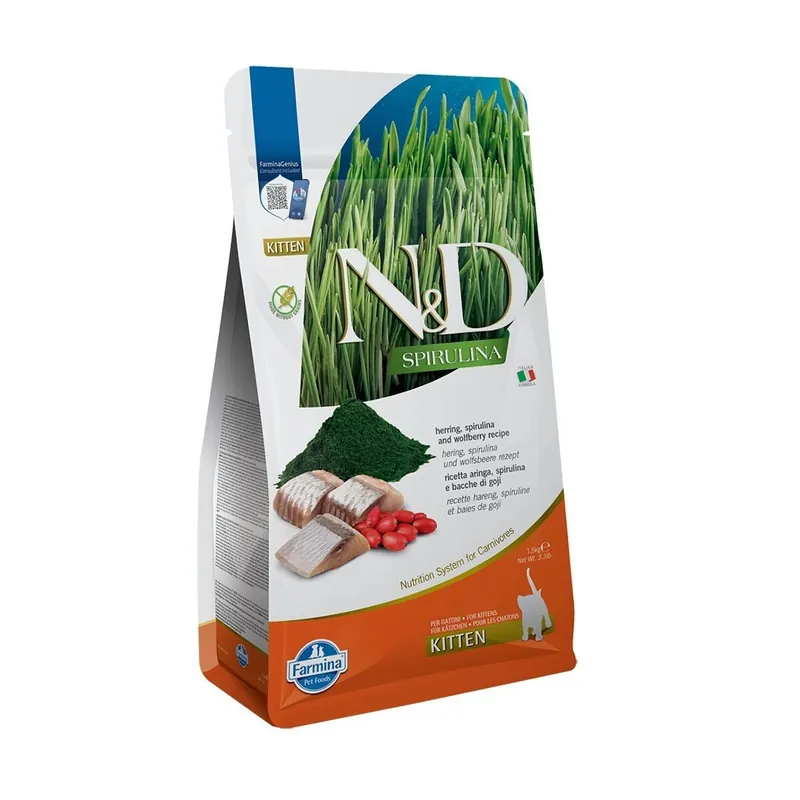Farmina N&D Cat Spirulina & Herring Kitten 1,5 kg - Kampanj