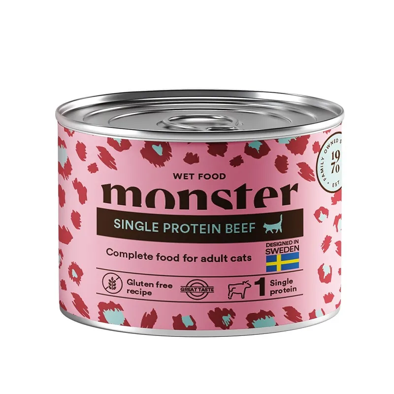 Monster Cat Adult Single Protein Beef 200 g - Populärt just nu