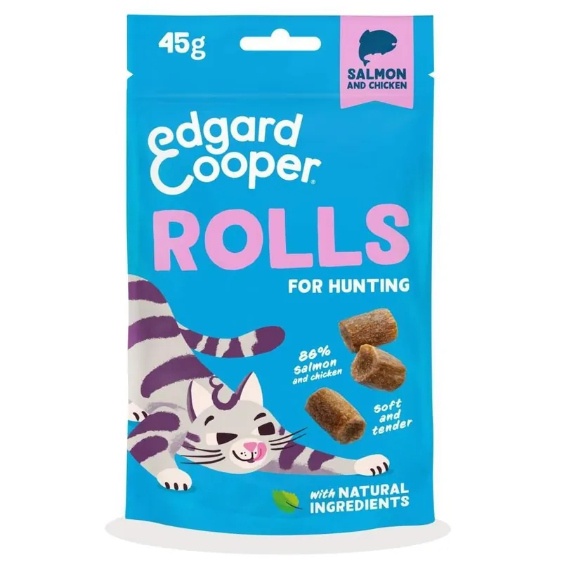 Edgard&Cooper Rolls Mjukt Kattgodis Lax & Kyckling 45 g | Erbjudande