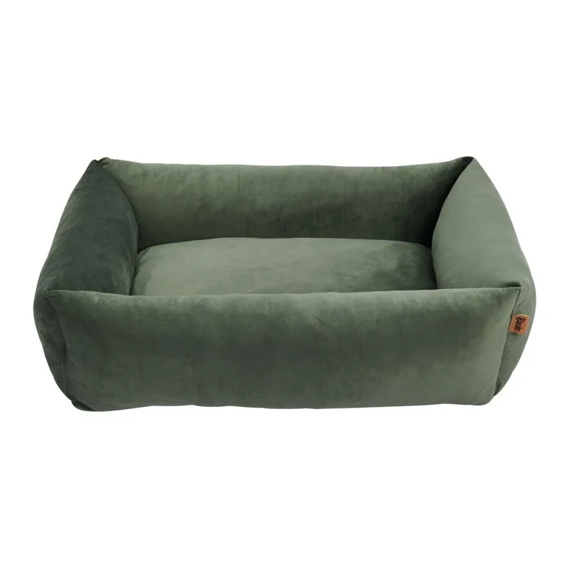 Fynd - Basic WellB Velvet Ortopedisk Hundbädd/Kattbädd Grön (80 x 60 cm)