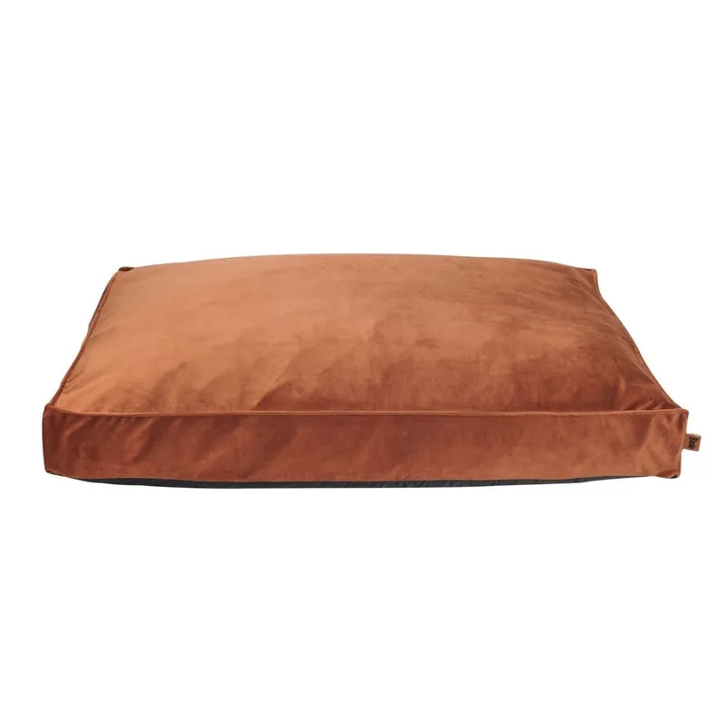 Ta chansen - Basic WellB Velvet Ortopedisk Hundmadrass Roströd (110x70cm)