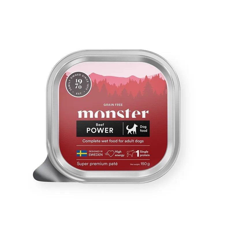 Monster Dog Power Beef Paté 150g | Extra bra pris