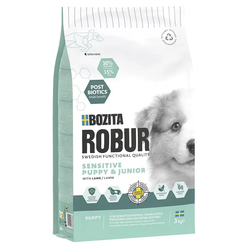 Sista dagarna - Bozita Robur Sensitive Grain Free Puppy (3 kg)