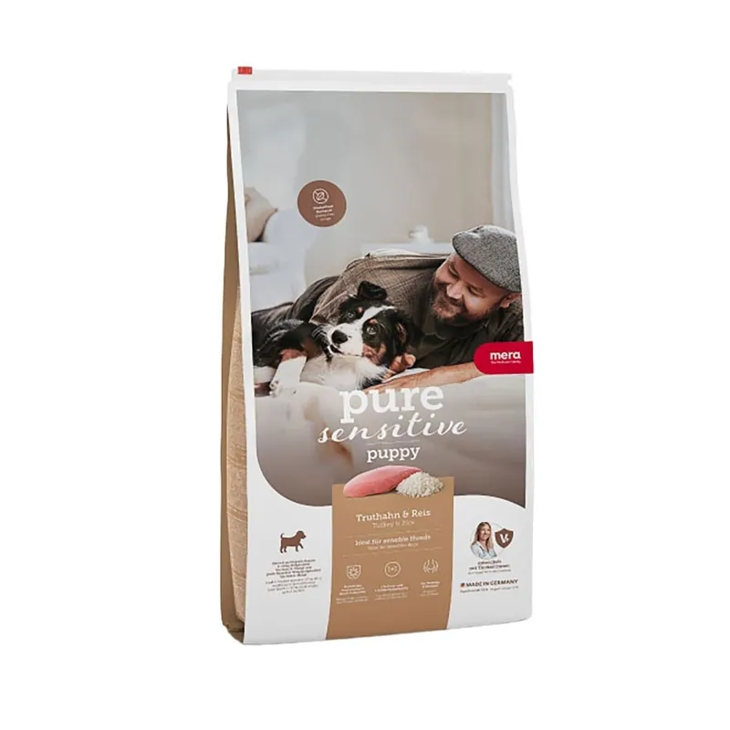 Toppkvalitet - Mera Pure Sensitive Puppy Turkey & Rice (12,5 kg)