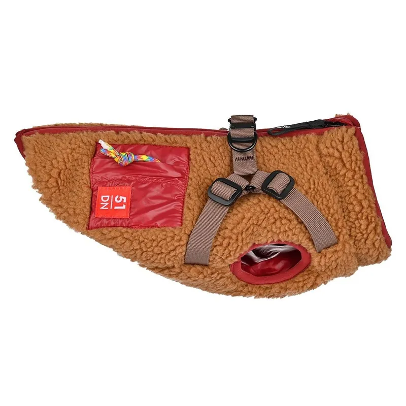 Storsäljare | 51 Degrees North Jules Kombinerad Hundjacka och Hundsele Brun (42 cm)