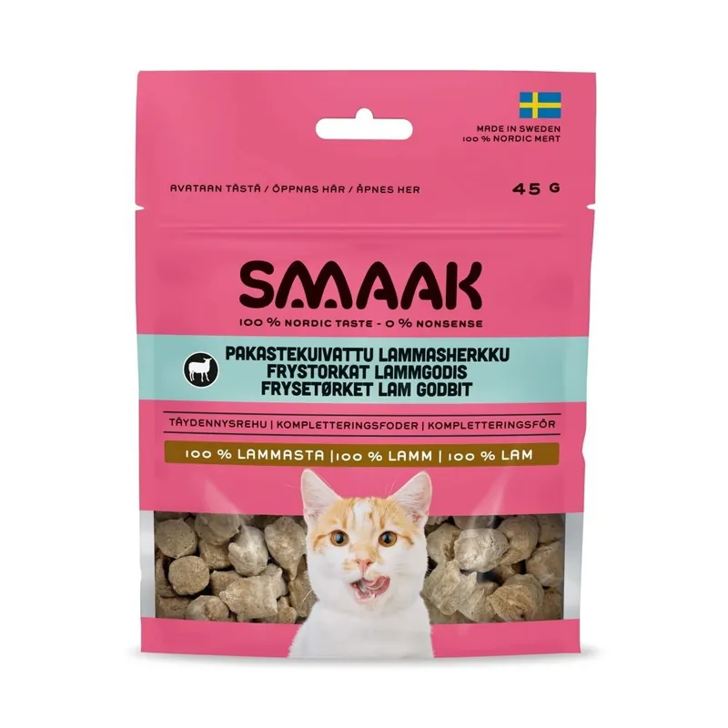 Populärt just nu | SMAAK Cat Frystorkat Kattgodis Lamm 45 g