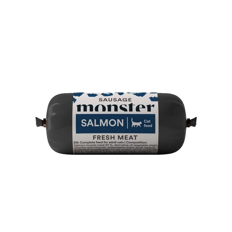 Monster Cat Sausage Salmon 80 g - Spara mer