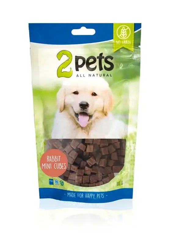 Nyhet hos oss | 2pets Dogsnack Rabbit MiniCubes, 100 g