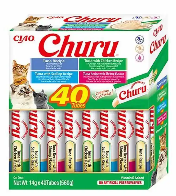 Churu Kattgodis 40-pack Seafood | Spara nu