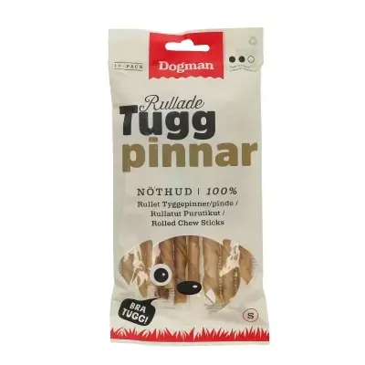 Tuggpinnar Rullade Brun 12,5 cm 10p Nöt - Passa på
