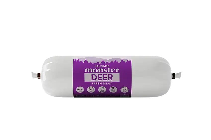 Lågt pris - Monster Dog Sausage Deer 400 g