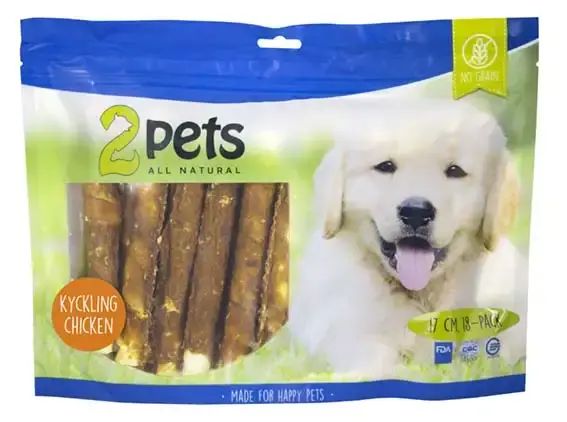 Missa inte - 2pets Tuggrullar med kycklingfilé 17 cm 18-pack XL, 840g
