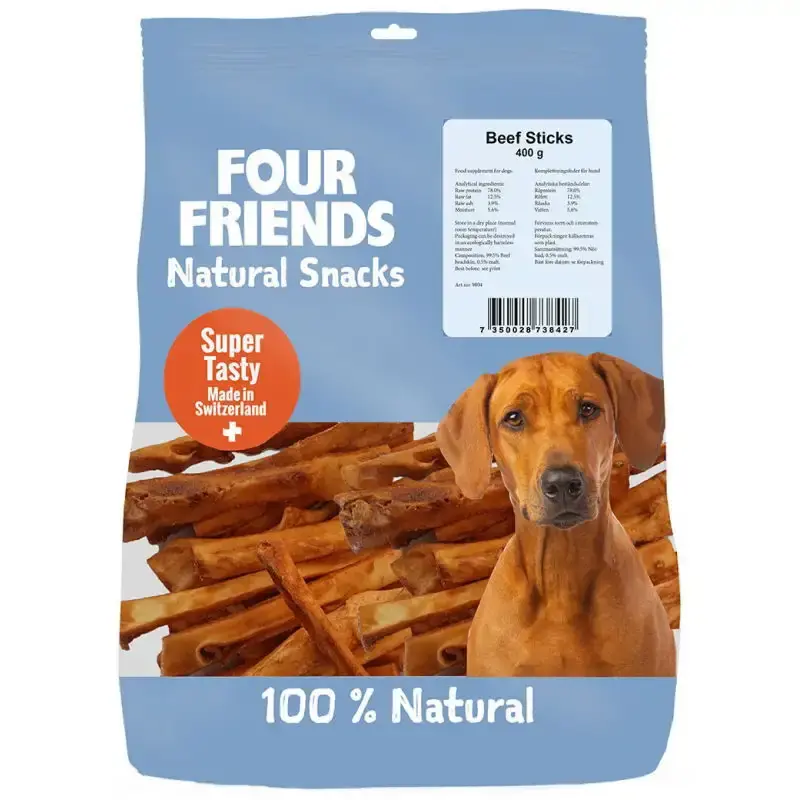 Handla nu - FourFriends Dog Natural Snacks Beef Stick