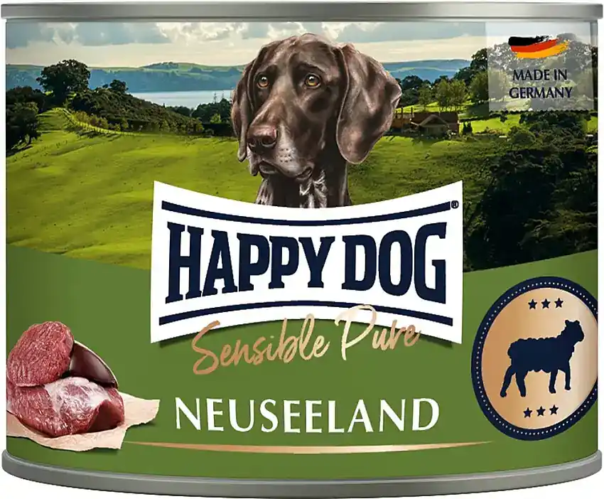 HappyDog konserv, Neuseeland, 100% lamm 200 g | Snabb frakt