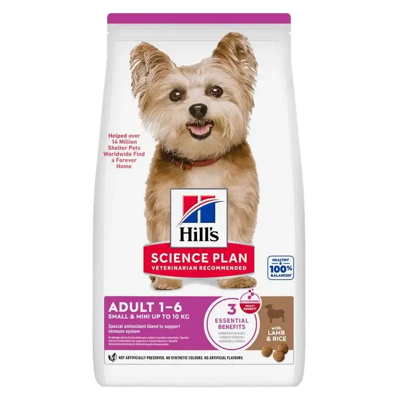Hill’s Science Plan Adult 1-6 Small & Mini Lamb & Rice-792432.1 - Passa på nu