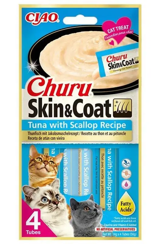 Churu Skin & Coat, Tuna and Scallop - Kundernas favorit