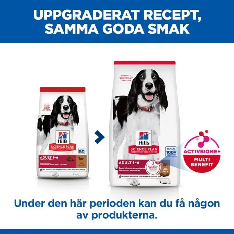 Klar att skickas | Hill’s Science Plan Adult Medium Lamb & Rice-248951.9