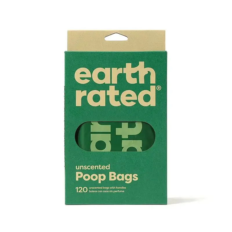 Earth Rated Bajspåsar med Handtag Oparfymerade 120-pack - Premium