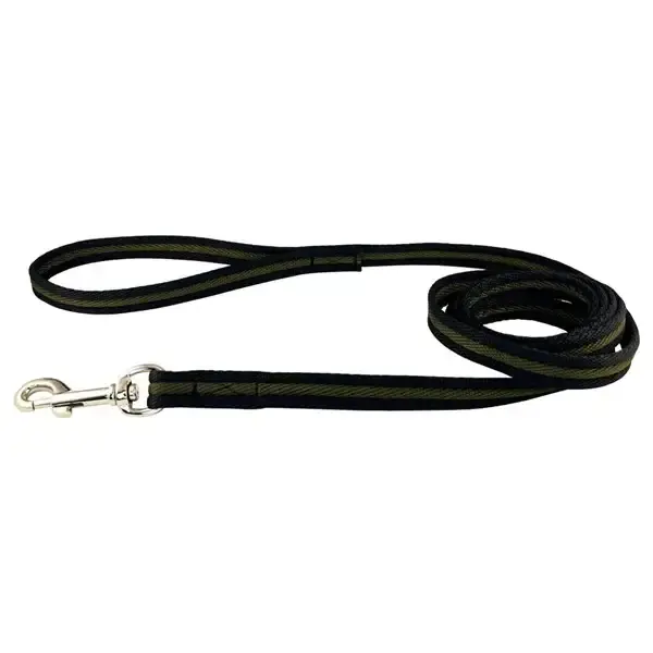 Hundkoppel kanal svart/grön18mm 190cm | Nyhet