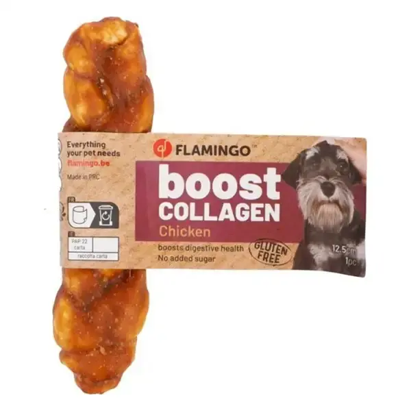 Boost snacks Braided strip kyckling/collagen 12,5cm | Säker betalning