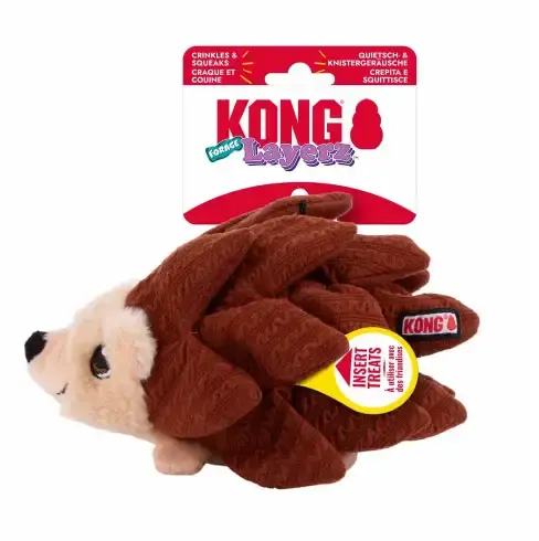 Kundernas favorit | KONG Layerz Hedgehog Hundleksak – Leksak