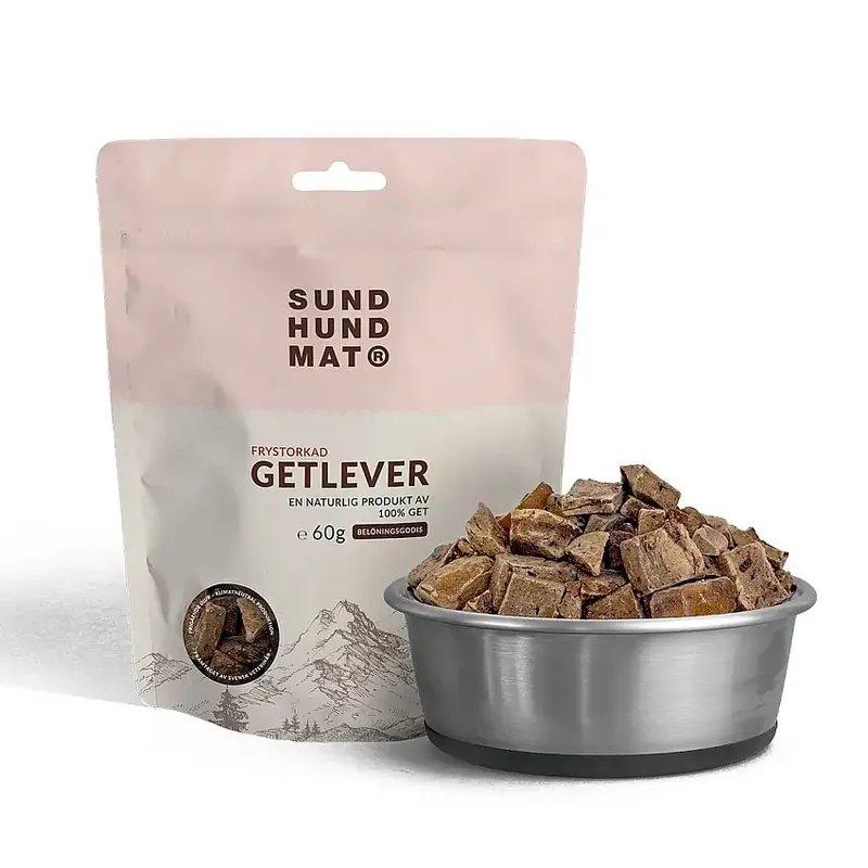 Ny lansering | Sund Hundmat Frystorkad Getlever 60g