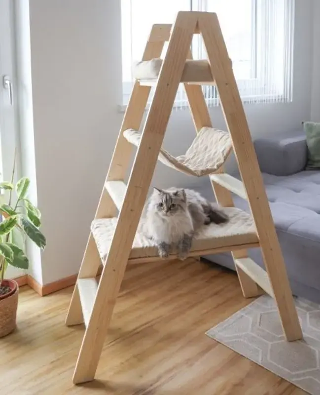Nytt lägre pris | Kattmöbel stege trä