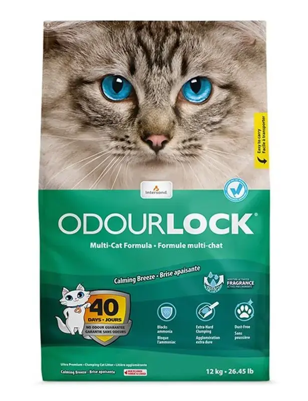 Kattsand OdourLock Calming Breeze 12 kg - Direkt från fabriken