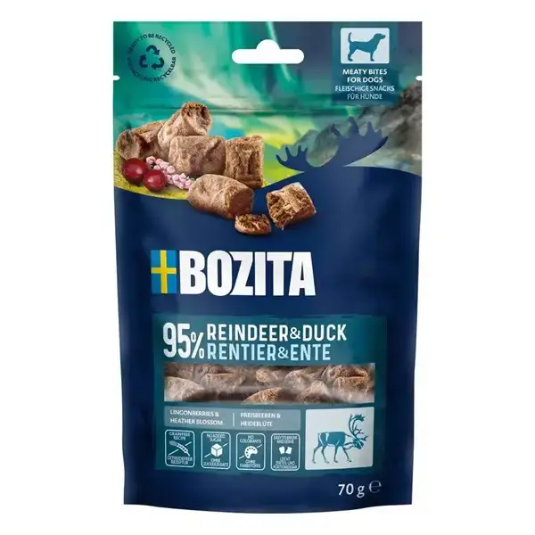 Bozita Snacks Meaty Bites Reindeer & Duck 70g - Premium
