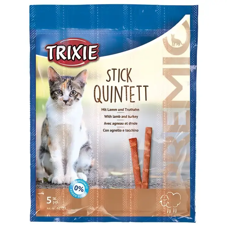 Premio Stick Quintett, Lamm & Kalkon, 5 x 5g - Extra bra pris
