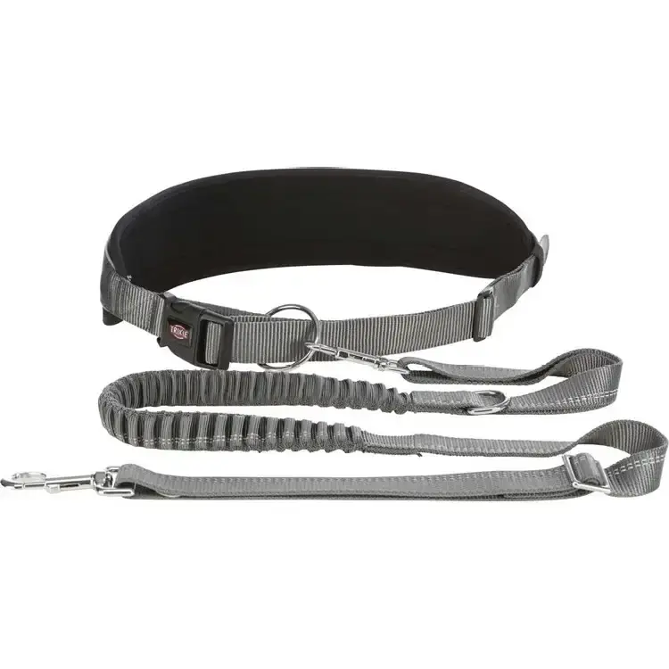 HandsFreebälte med expander 70-130/9 cm, grå/svart | Premiumkvalitet