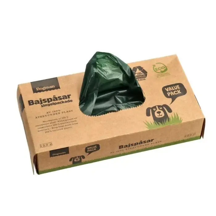 Dogman Bajspåsar 100% återvunnen plast 200-pack - Nedsatt pris