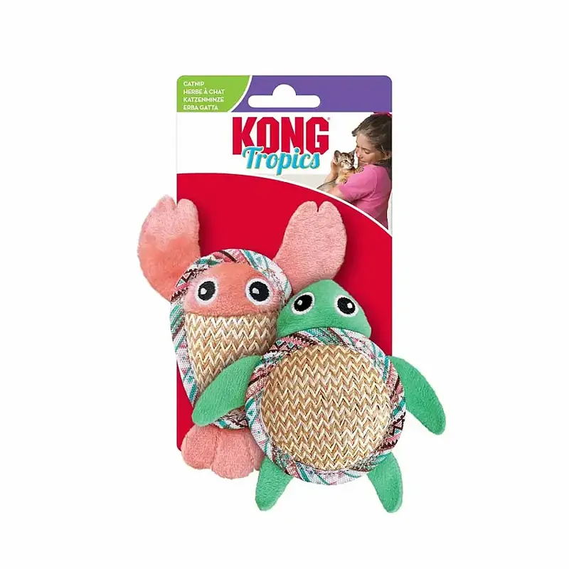 KONG 2-pack Havsdjur Kattleksak med kattmynta – Leksak - Precis lanserat