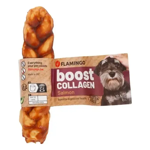 Boost snacks Braided strip lax/collagen 12,5cm - Handla online